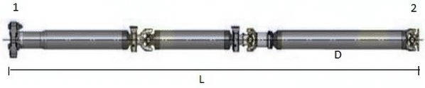 Вал карданний задній, у зборі Tirsan TH011350402 ціна, від 425.74 USD