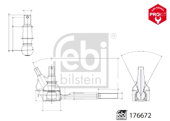 Наконечник рульовий Febi 176672 ціна, від 40.32 USD