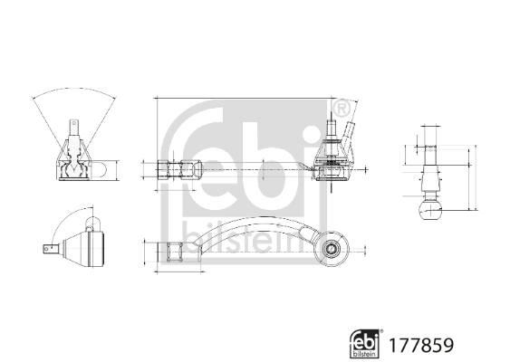 Наконечник рульовий Febi 177859 ціна, від 28.07 USD
