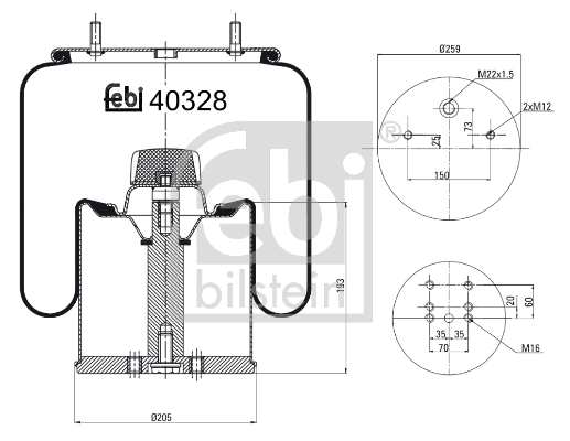 RML7051C Blacktech Ресора пневматичної підвіски