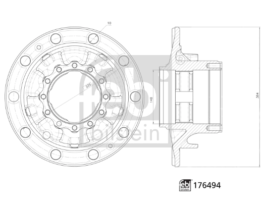  Задня маточина Volvo Trucks TRUCK FH12 