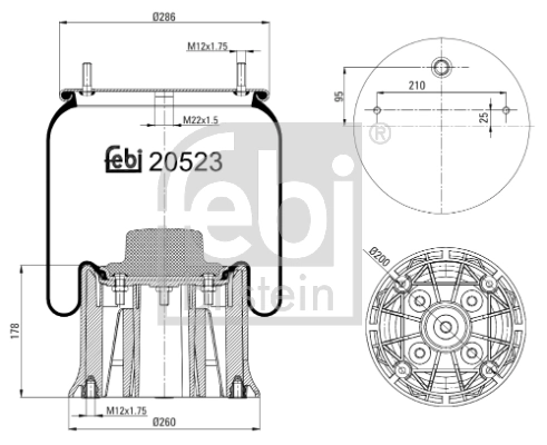 Пневмоподушка задня Continental/Siemens 4023NP03