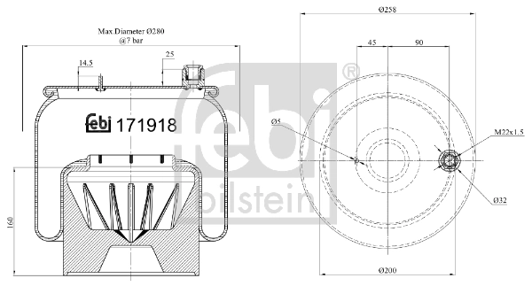 Пневмоподушка/Пневморессора моста Mercedes A9603207021 ціна, від 117.61 USD
