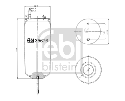 Пневморессора задня Blacktech RML75026 ціна, від 67.18 USD