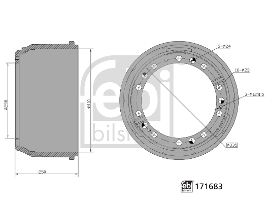 Купити A3874210001 Mercedes Барабан гальмівний передній
