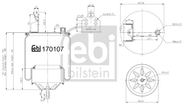 RML76420C Blacktech Ресора пневматичної підвіски