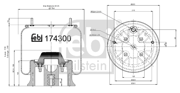 55481005 Sampa Otomotiv‏ Ресора пневматичної підвіски