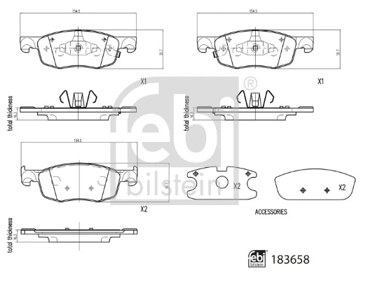 Купити 04465K0010 Toyota Колодки гальмівні передні, дискові