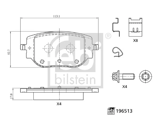 Задні гальмівні колодки Fiat/Alfa/Lancia 155253722 ціна, від 43.44 USD