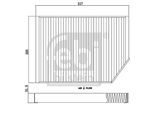 Фільтр повітряний обігрівача VAG 971819429C ціна, від 40.28 USD