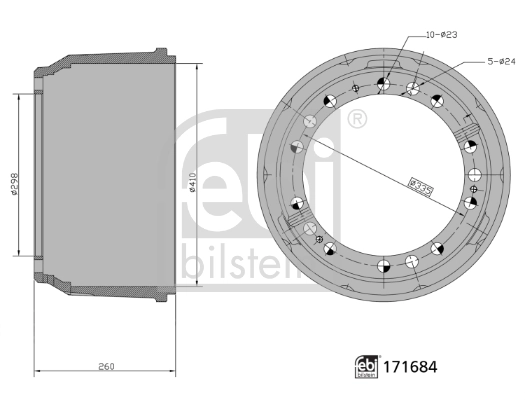 Барабан гальмівний передній Mercedes A6584210301 ціна, від 157.09 USD
