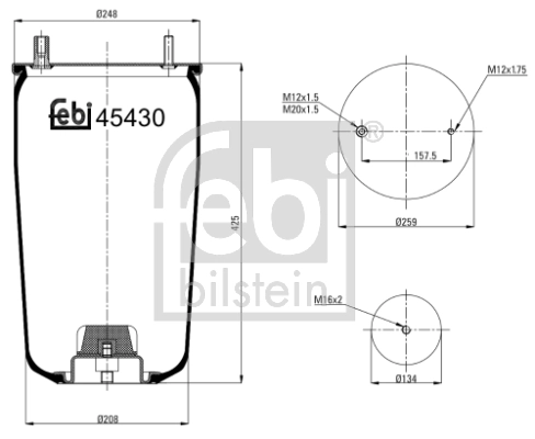 RML75071 Blacktech Ресора пневматичної підвіски