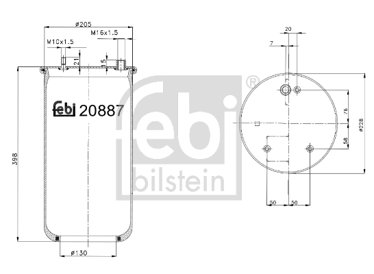 Пневморессора задня Continental/Siemens 887M ціна, від 29.31 USD