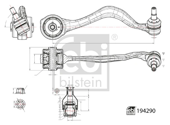 Важіль передньої підвіски нижній, правий Delphi TC4871 ціна, від 101.36 USD