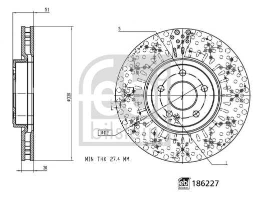 Купити A247421201207 Mercedes Ротор гальмівний