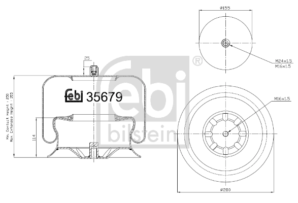Пневмоподушка/Пневморессора моста Continental/Siemens 4759NP21 ціна, від 112.81 USD