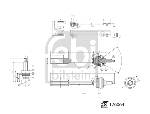 Задня поперечна тяга Febi 176064 ціна, від 45.99 USD