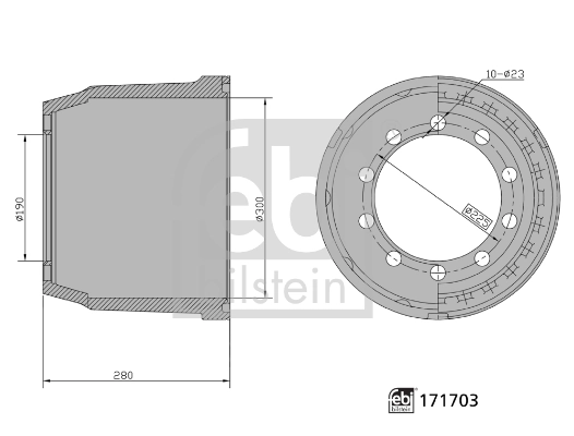 Барабан гальмівний задній SAF 01064027300 ціна, від 141.99 USD