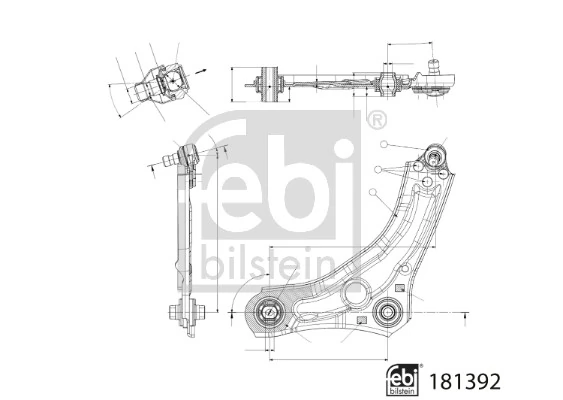 181392 Febi Поперечний важіль