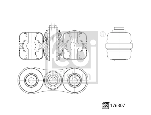 176307 Febi Важіль заднього стабілізатора