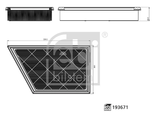 ELP9682 Mecafilter Повітряний фільтр двигуна