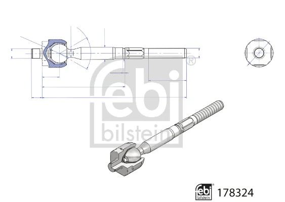 Тяга рульова поперечна Febi 178324 ціна, від 15.33 USD