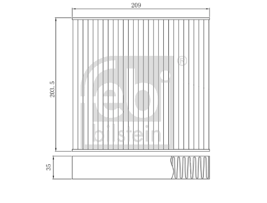 Фільтр повітряний обігрівача Febi 174913 ціна, від 9.02 USD