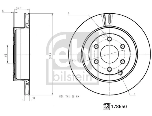 Задні дискові гальма Febi 178650 ціна, від 32.87 USD