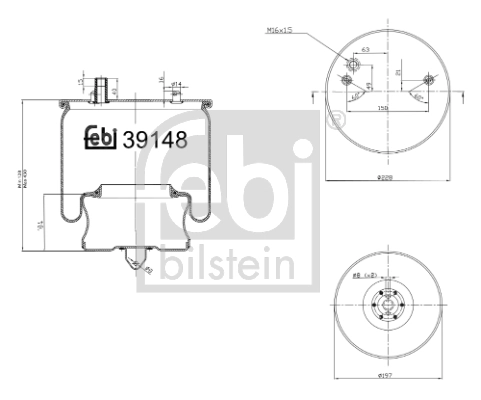 Пневморессора задня Chrysler 55116868AB ціна, від 65.04 USD