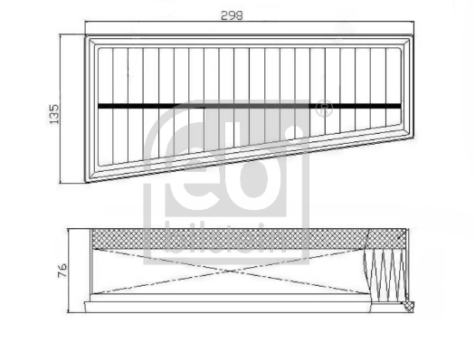 Елемент повітряного фільтра Febi 172765 ціна, від 12.54 USD