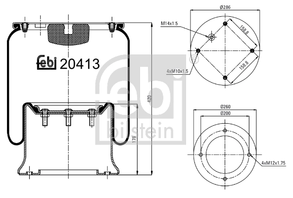Пневмоподушка/Пневморессора моста Blacktech RML75924C ціна, від 56.27 USD