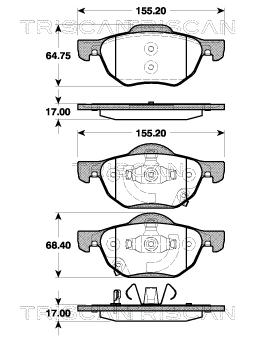 Гальмівні колодки Toko cars T2111050 ціна, від 27.06 USD
