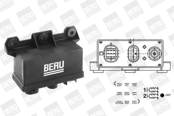 Купити GR067 Beru Реле свічок накалу