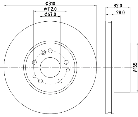 Диск переднього гальма Protechnic PRD2511 ціна, від 14.10 USD