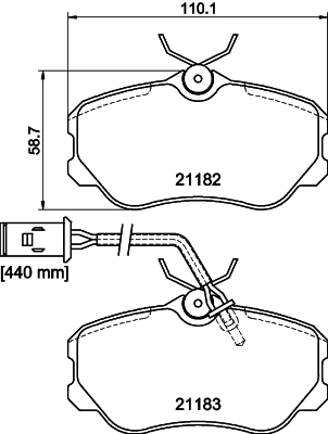 795428 Fiat/Alfa/Lancia Передні гальмівні колодки