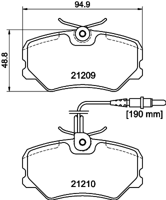Передні тормозні колодки 425107 Peugeot/Citroen