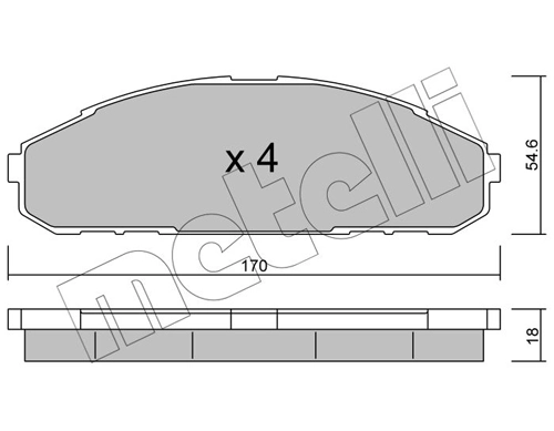 Гальмівні колодки Mintye MP391J ціна, від 11.24 USD