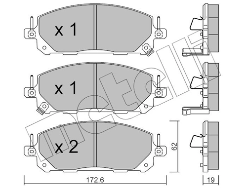 410601512R Renault (RVI) Передні гальмівні колодки