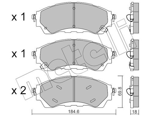2586105 Ford Передні гальмівні колодки