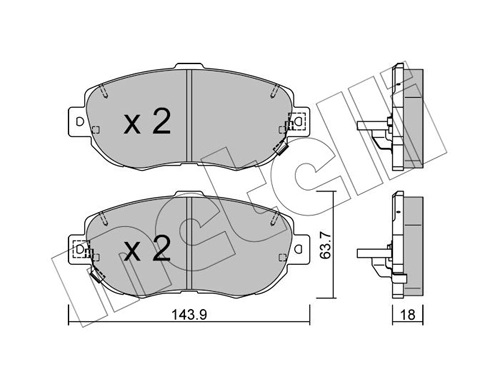 Передні тормозні колодки PF1231A Nisshinbo