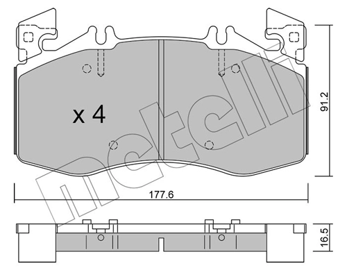 Тормозні колодки Mercedes A0004202203