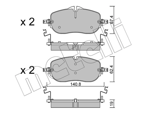 Купити A000420300364 Mercedes Колодки гальмівні передні, дискові