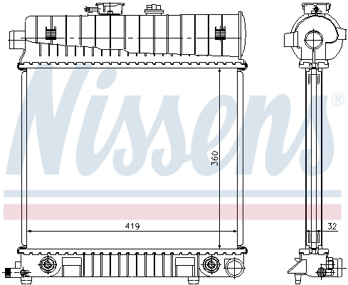 Радіатор 62708A Nissens