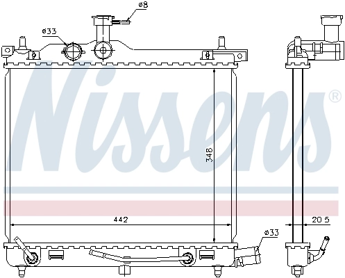 Радіатор охолодження Nissens 67547