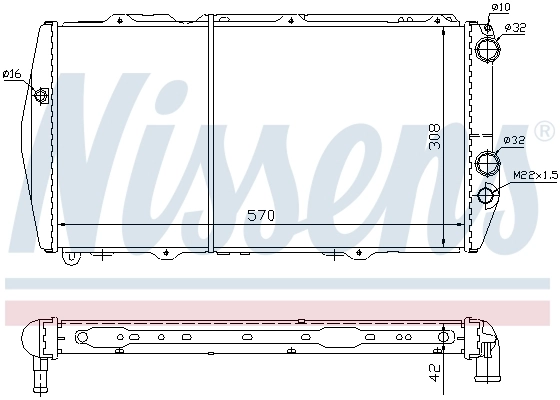 Радіатор 604551 Nissens