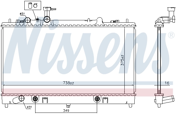 Радіатор охолодження Nissens 62465A