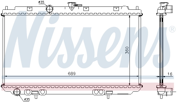 Радіатор охолодження Nissens 67346A