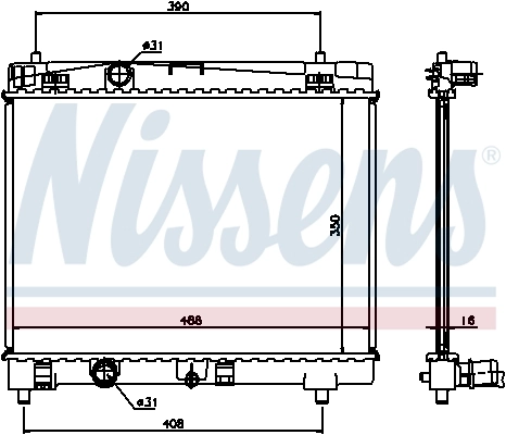Радіатор 64671A Nissens
