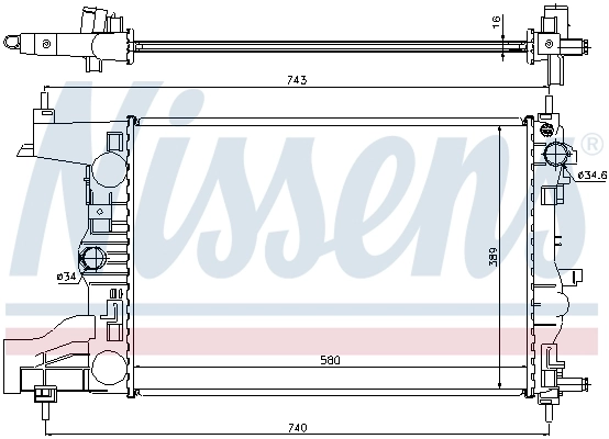 Радіатор основний Polcar 2508083 ціна, від 41.44 USD