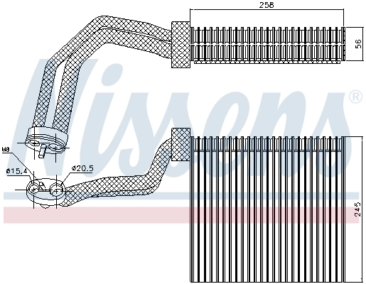 Випарник Nissens 92293